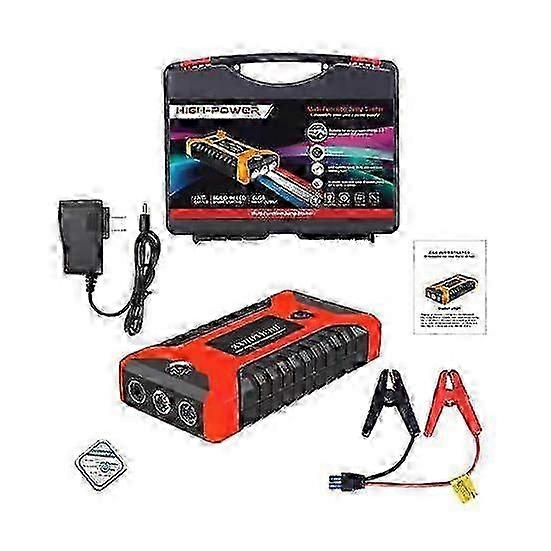 Multifunctional Car Battery Jump Starter with LED Flashlight Easy to Use 12V Portable Power Pack 25-26