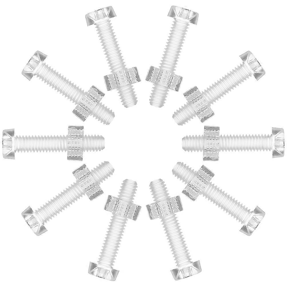 Clear Acrylic Screws And Nuts For Door Window Installation Featuring Self Tapping Technology In 10 Set