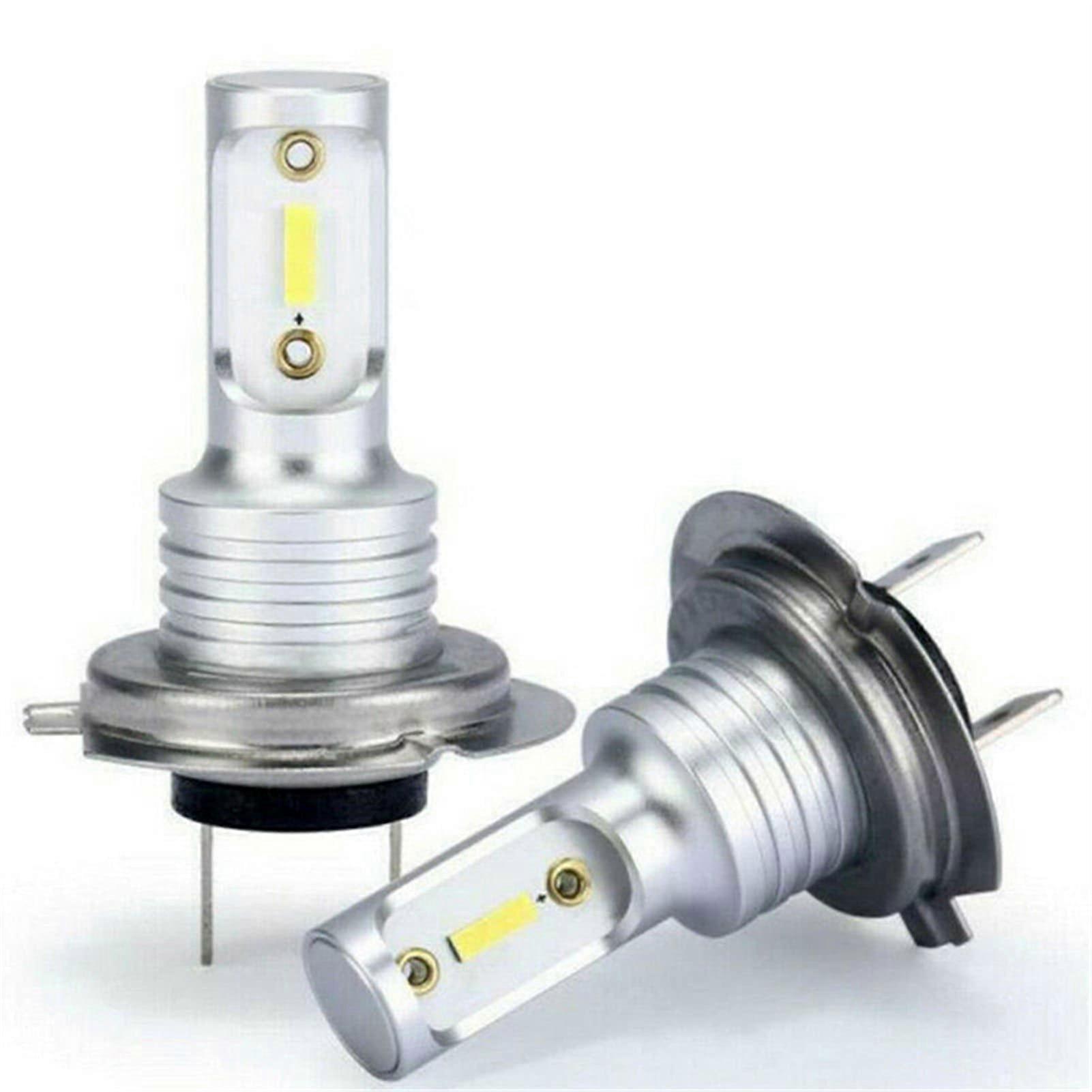 2PCS H7 LED Headlight Bulbs 6000K Super Bright 360° Light Coverage White Car Lights