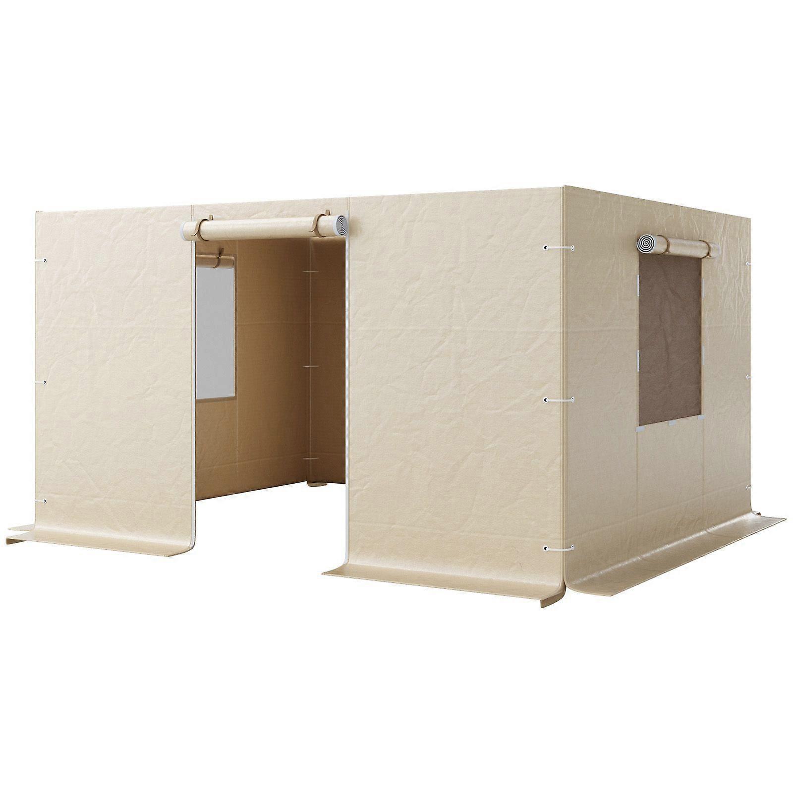 Gazebo Sidewall Fits 10 x 12 ft Gazebos, 4-Panel Winter Cover Side Walls for Hardtop Gazebo, High-Density PE Material