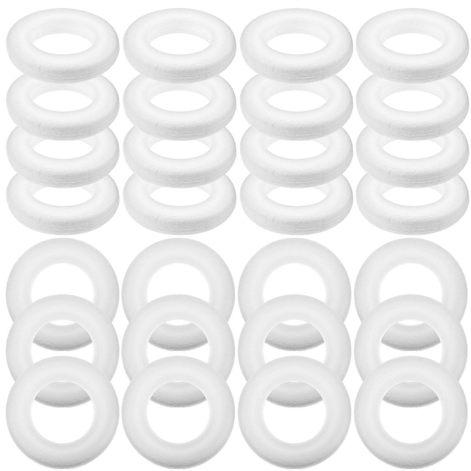 30 Pcs Foam Wreaths Diy Foams Round Rings Foam Circles For Crafts Christmas Party