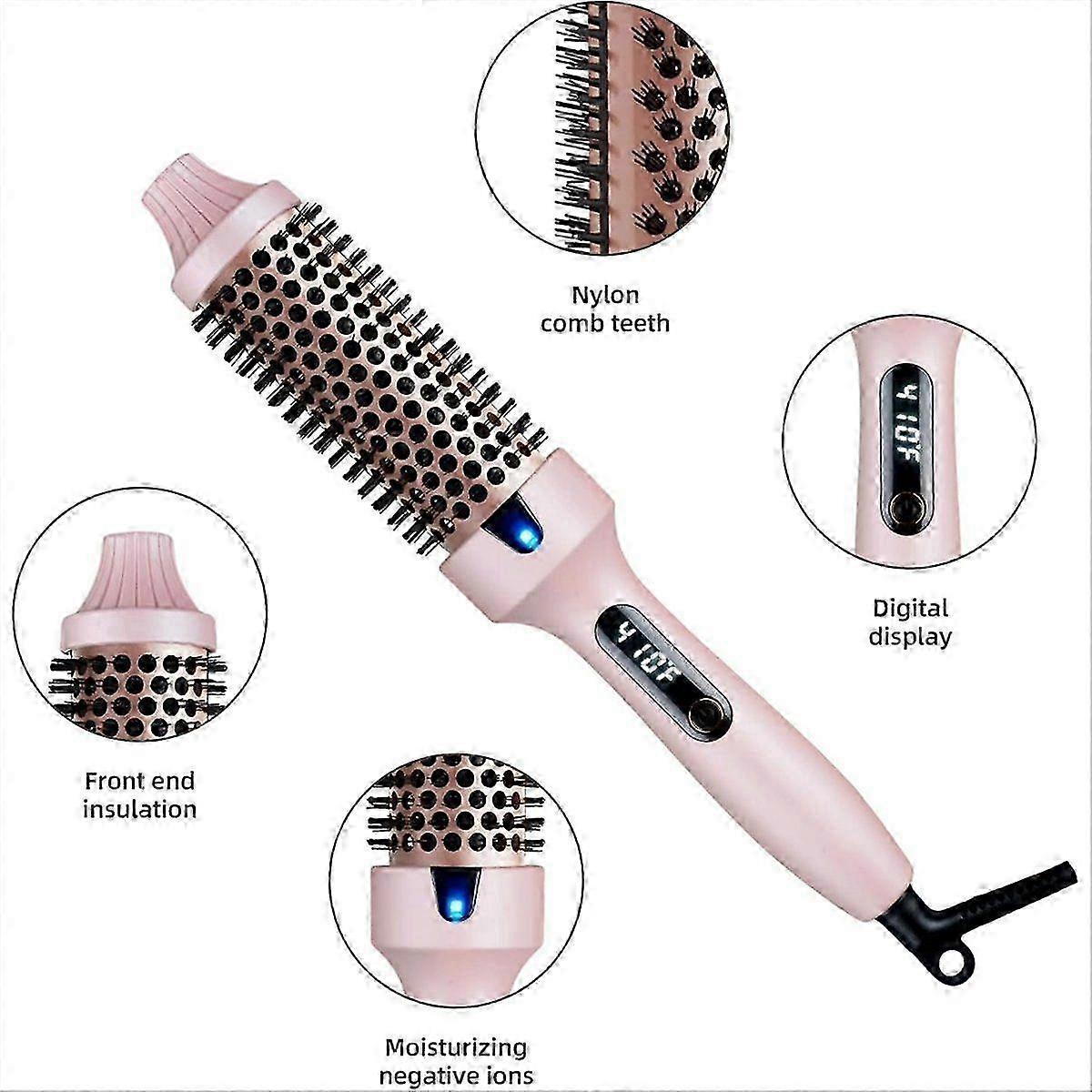 Thermal Round Brush for Blowout & Curling, Ionic Heated Hair Styler