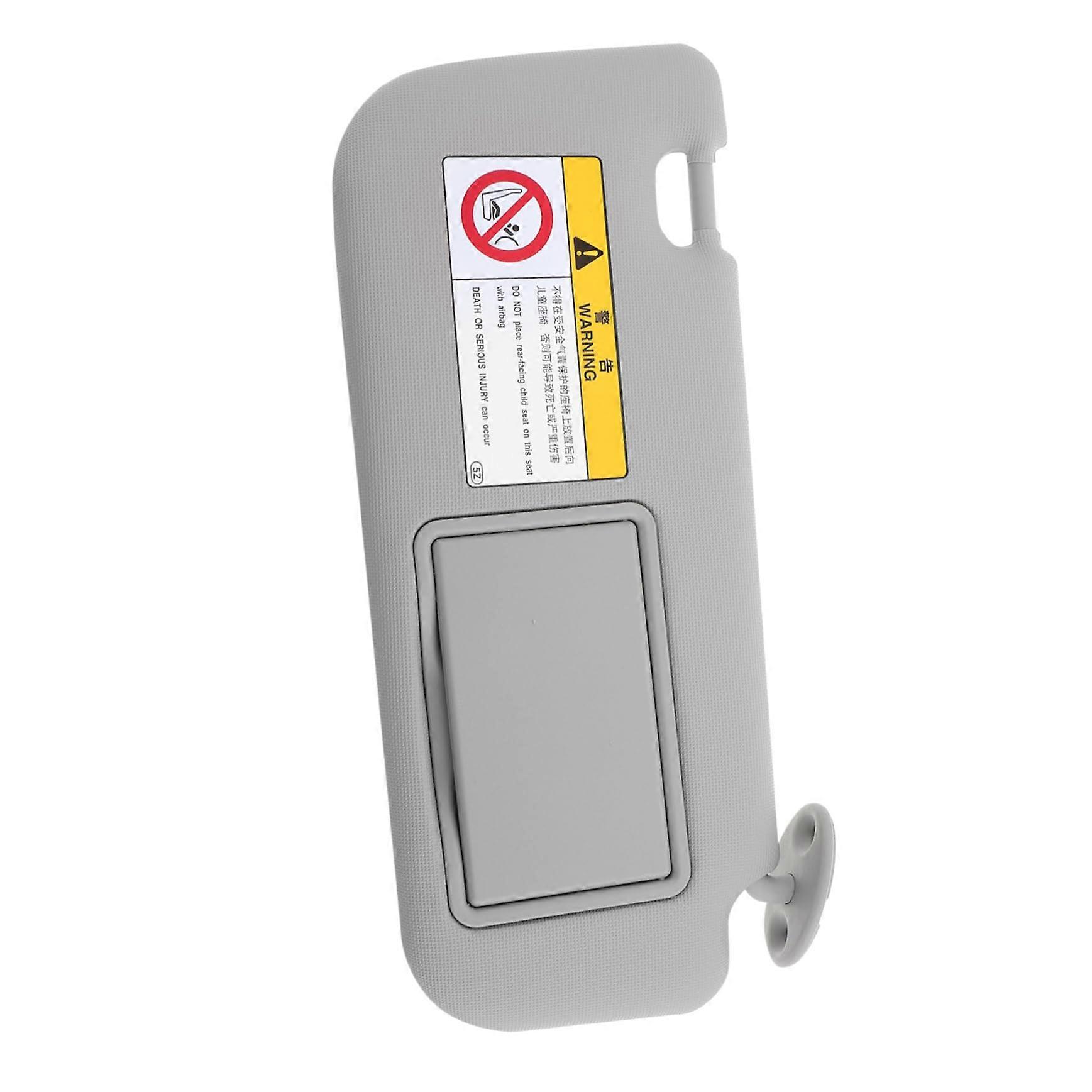 Right Passenger Side Car Sun Visor with Makeup Mirror Grey Replacement for Glare Reduction