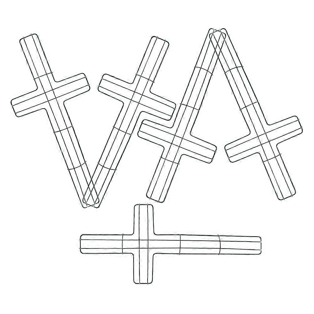 5pcs Metal Cross Wreath Frames Floral Cross Wire Wreath Forms