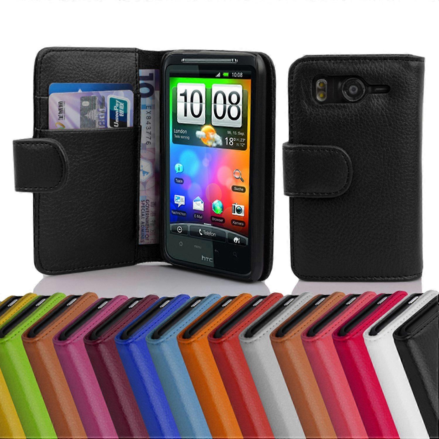 Case for HTC Desire HD Foldable Phone Case - Cover - with Stand Function and Card Tray