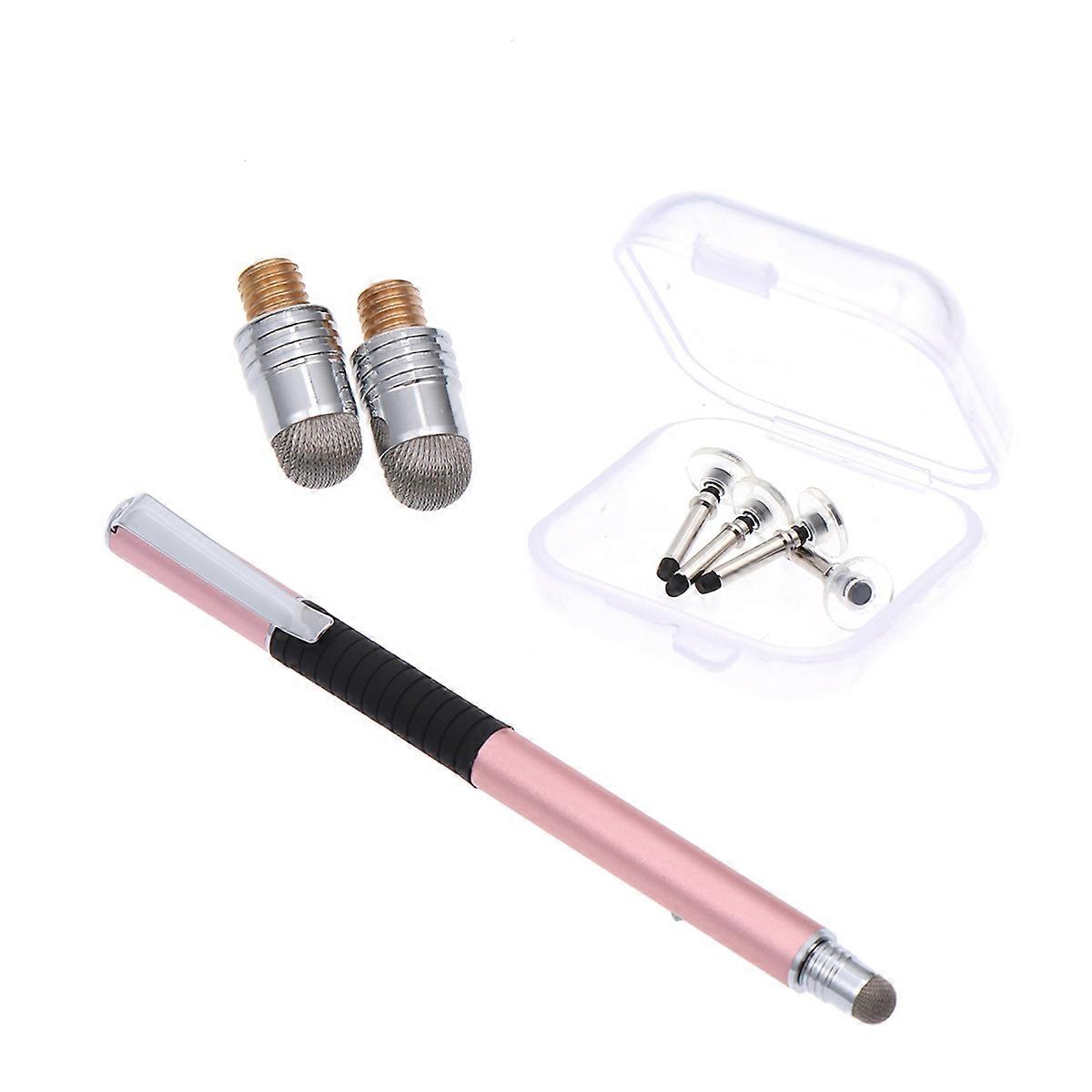 Computer Capacitive Pens 2-in-1 Stylus Set for Writing Use 15Pcs Pink Model