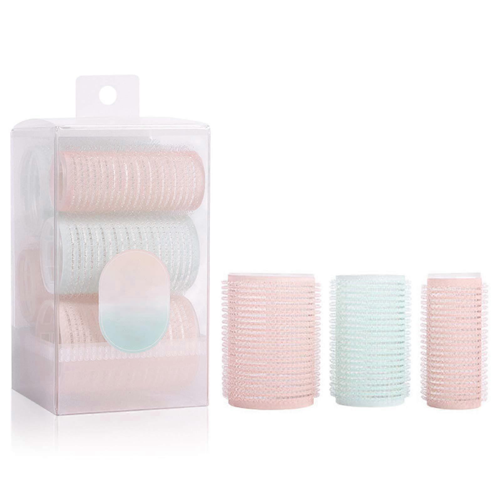 Hair Rollers Set 6PCS Self Grip Curlers 3 Sizes DIY Styling for Long Short Hair and Bangs