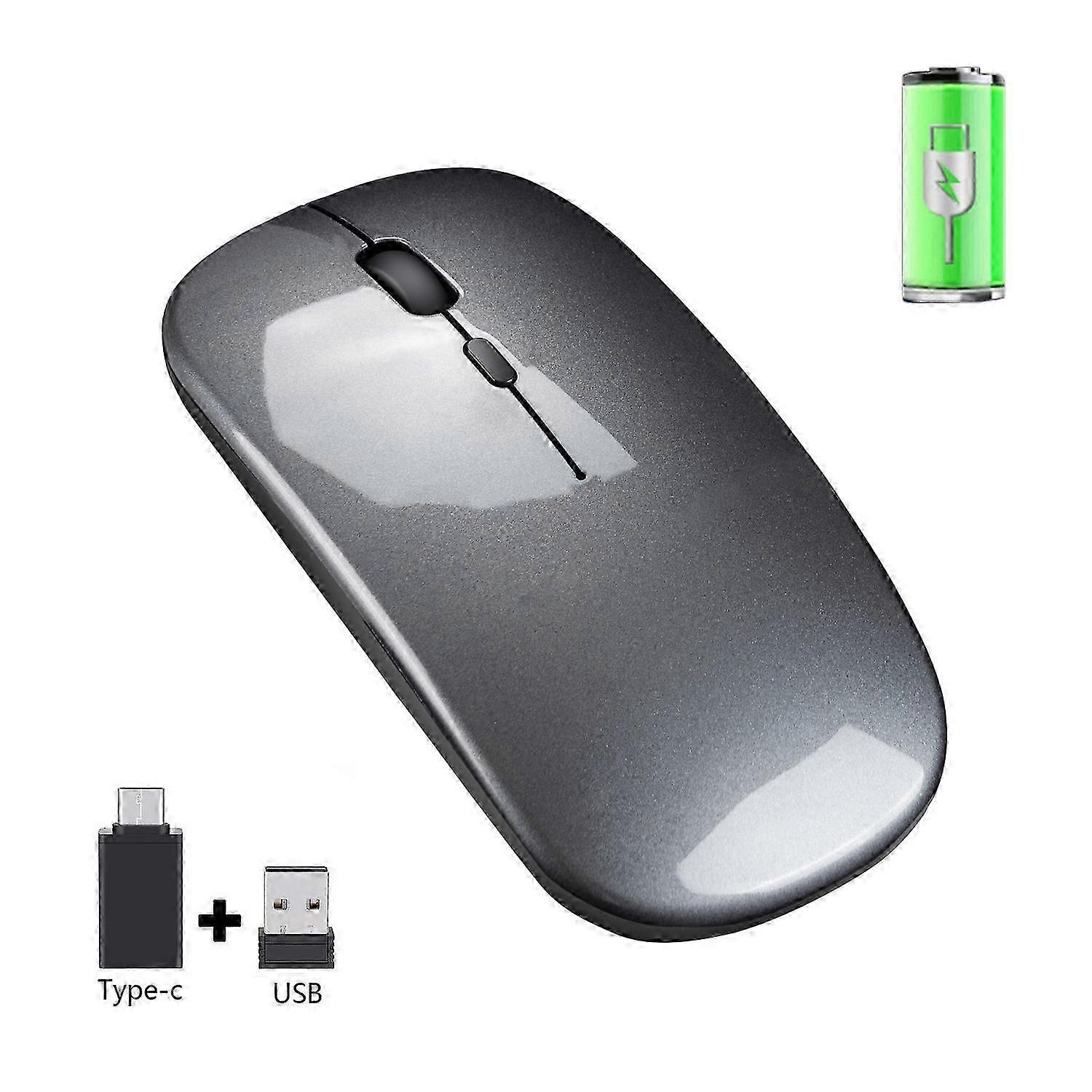 2.4g Wireless Rechargeable Mouse (gray), Wireless Mouse, Rechargeable Mouse.