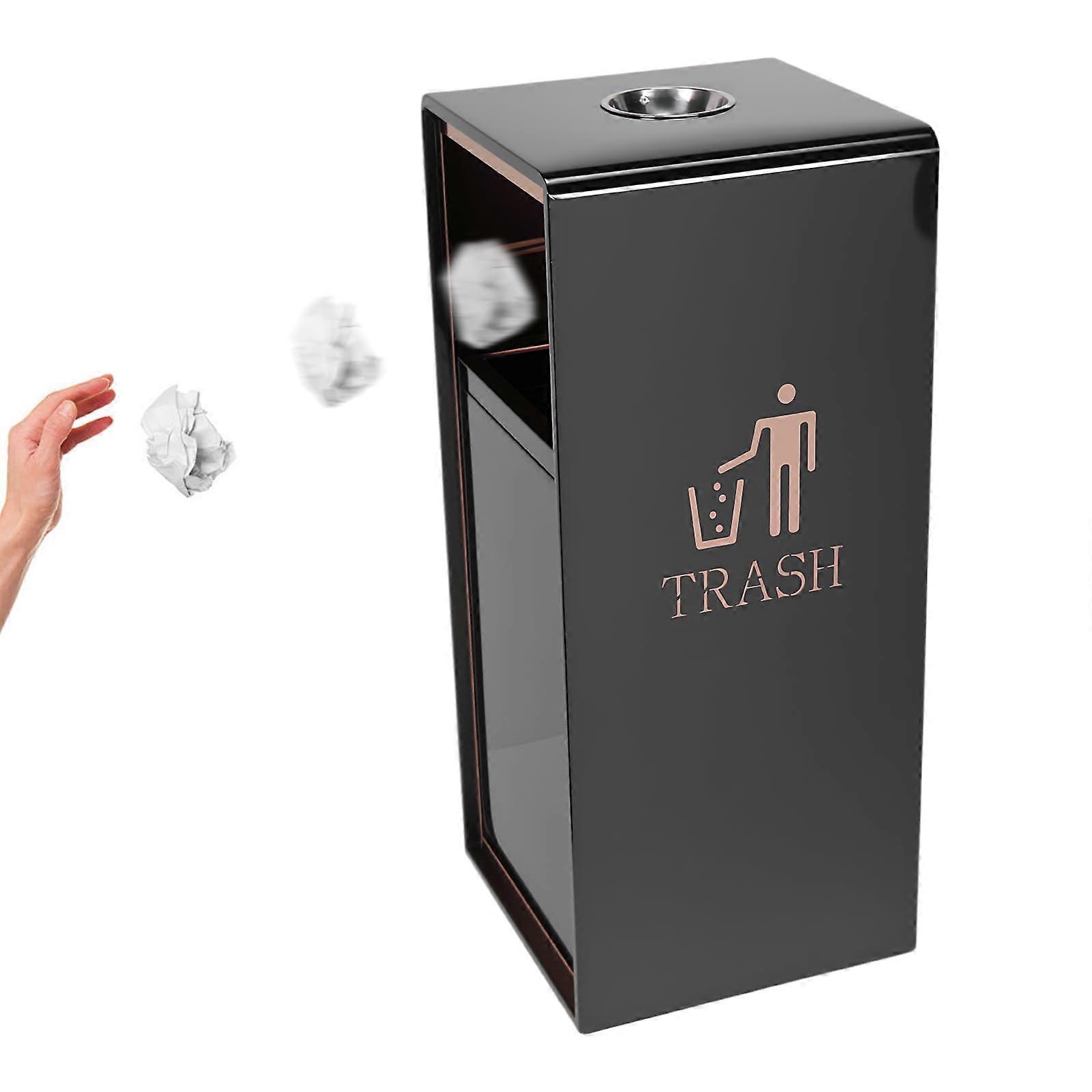 Commercial Stainless Steel Trash Can, Fingerprint Resistant, Large with Removable Inner Bucket for Office and Hotel