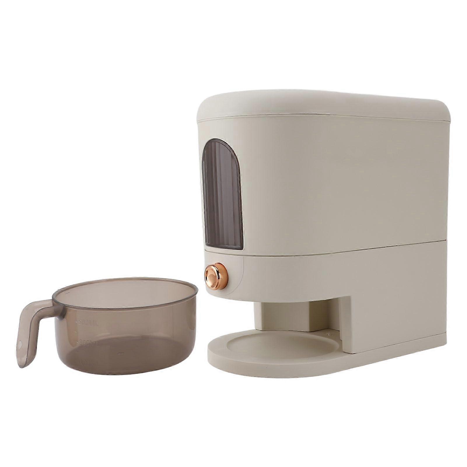 Large Rice Dispenser Airtight 5kg Grain Storage Container with Accurate Portion Measuring for Kitchen