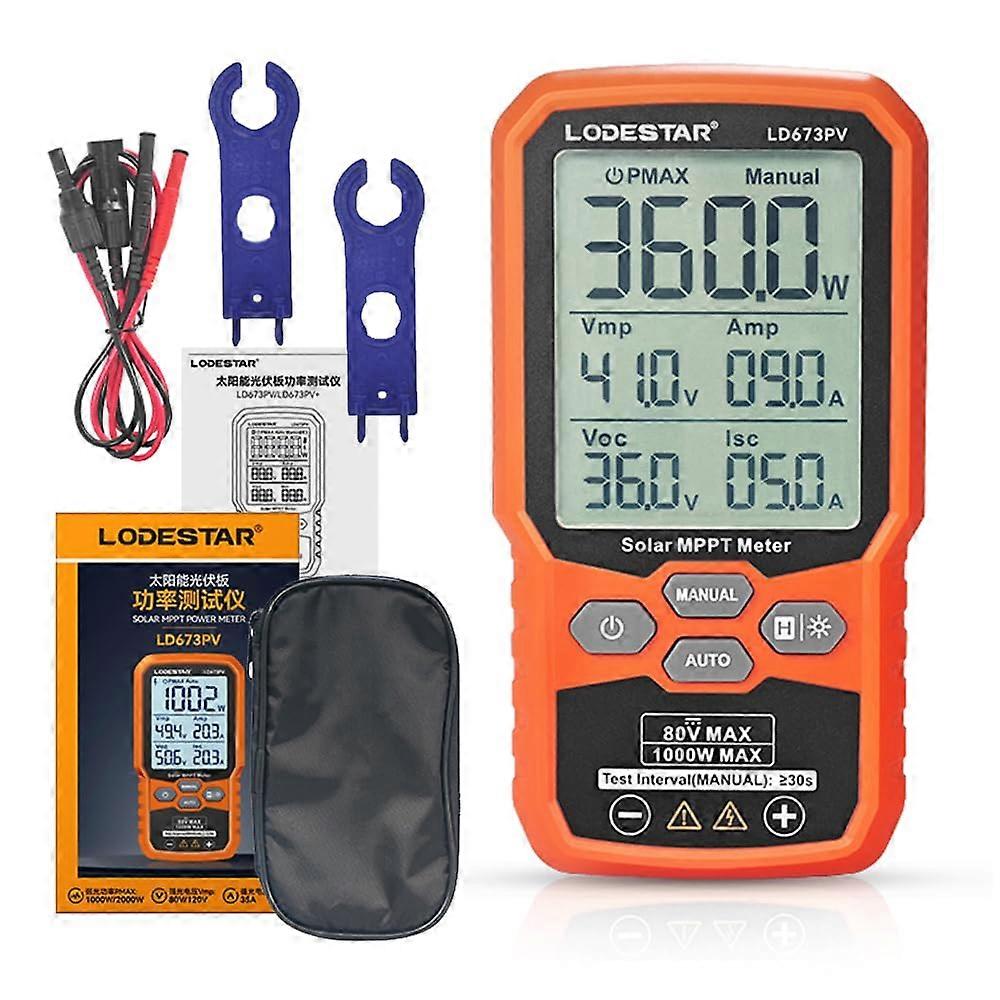 Solar Panel Tester 1000W MPPT with Accurate Detection and Large Display for Photovoltaic Modules