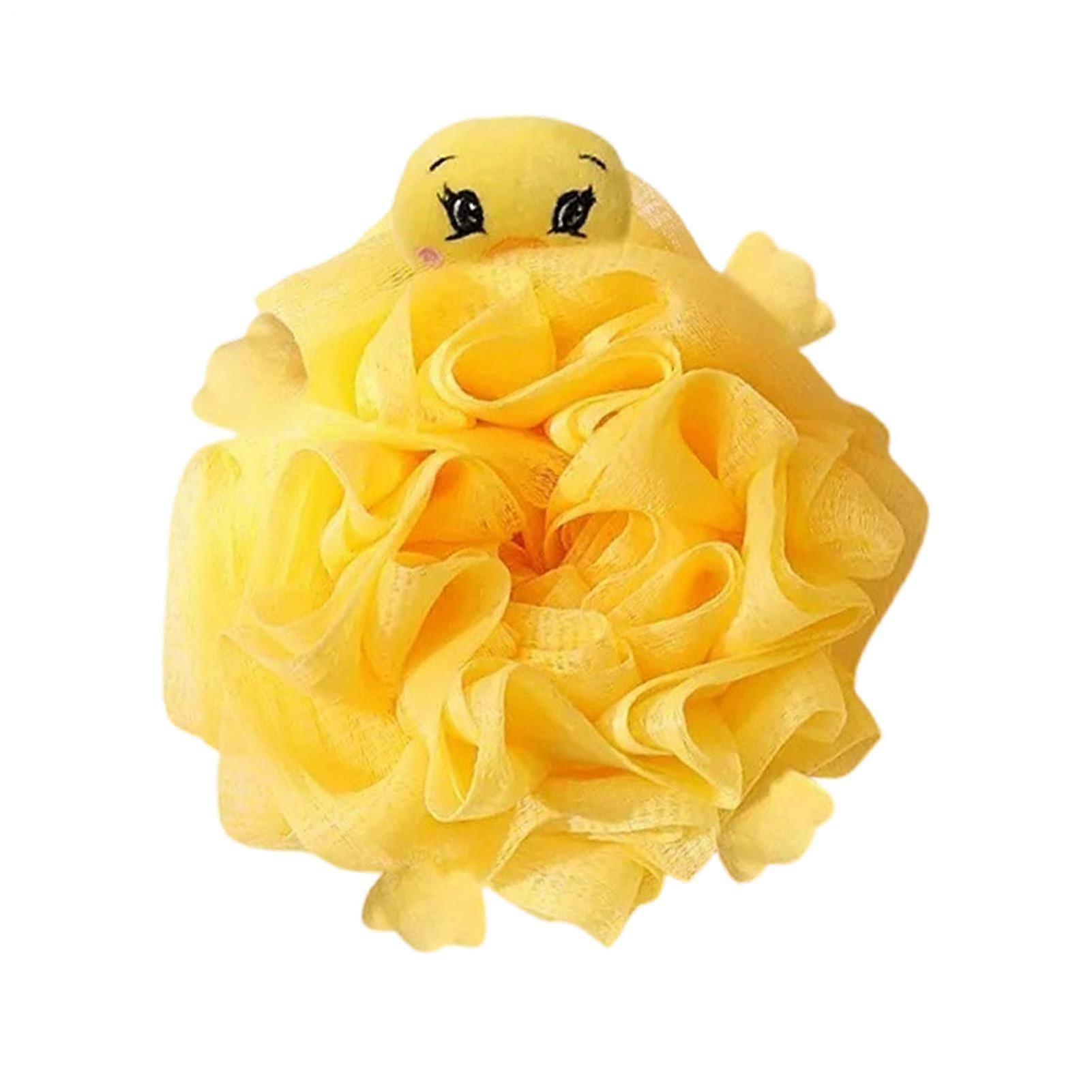 Kids Bath Sponge with Playful Duck Design, Soft Mesh Loofah for Gentle Skin and Fun Bath Time