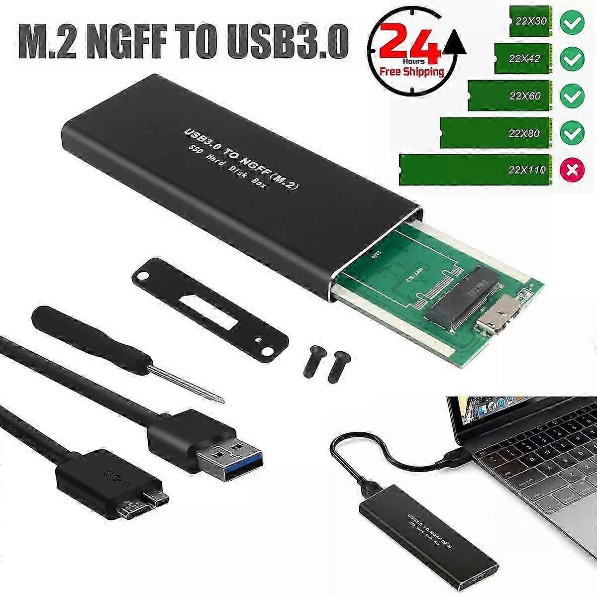 M.2 SATA SSD to 3.0 USB External SSD Reader Converter Adapter Enclosure