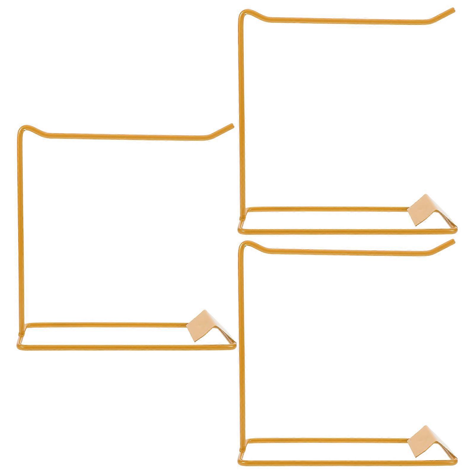 Gold Nail Polish Sample Display Stand for 3Pcs Manicure Samples