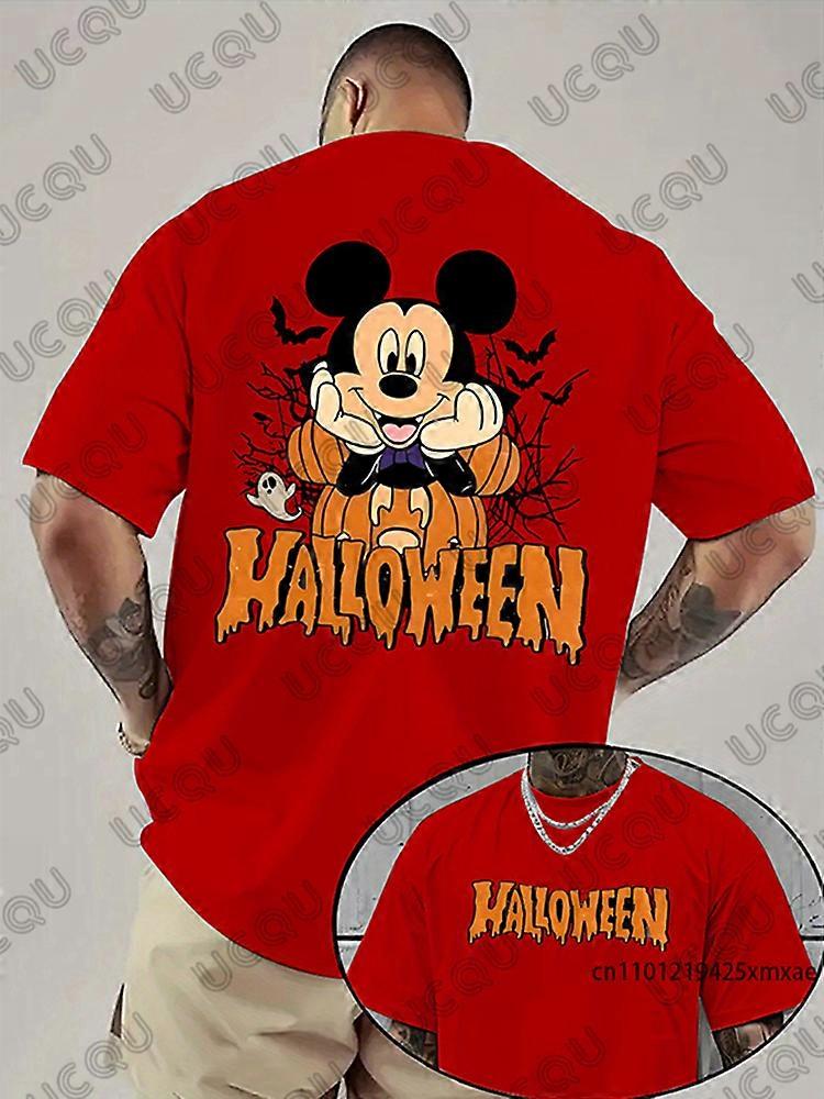 Halloween Disney Mickey Mouse T-shirt graphique pour hommes ��t�� �� manches courtes t-shirts hommes v��tements d��contract�� surdimensionn�� haut