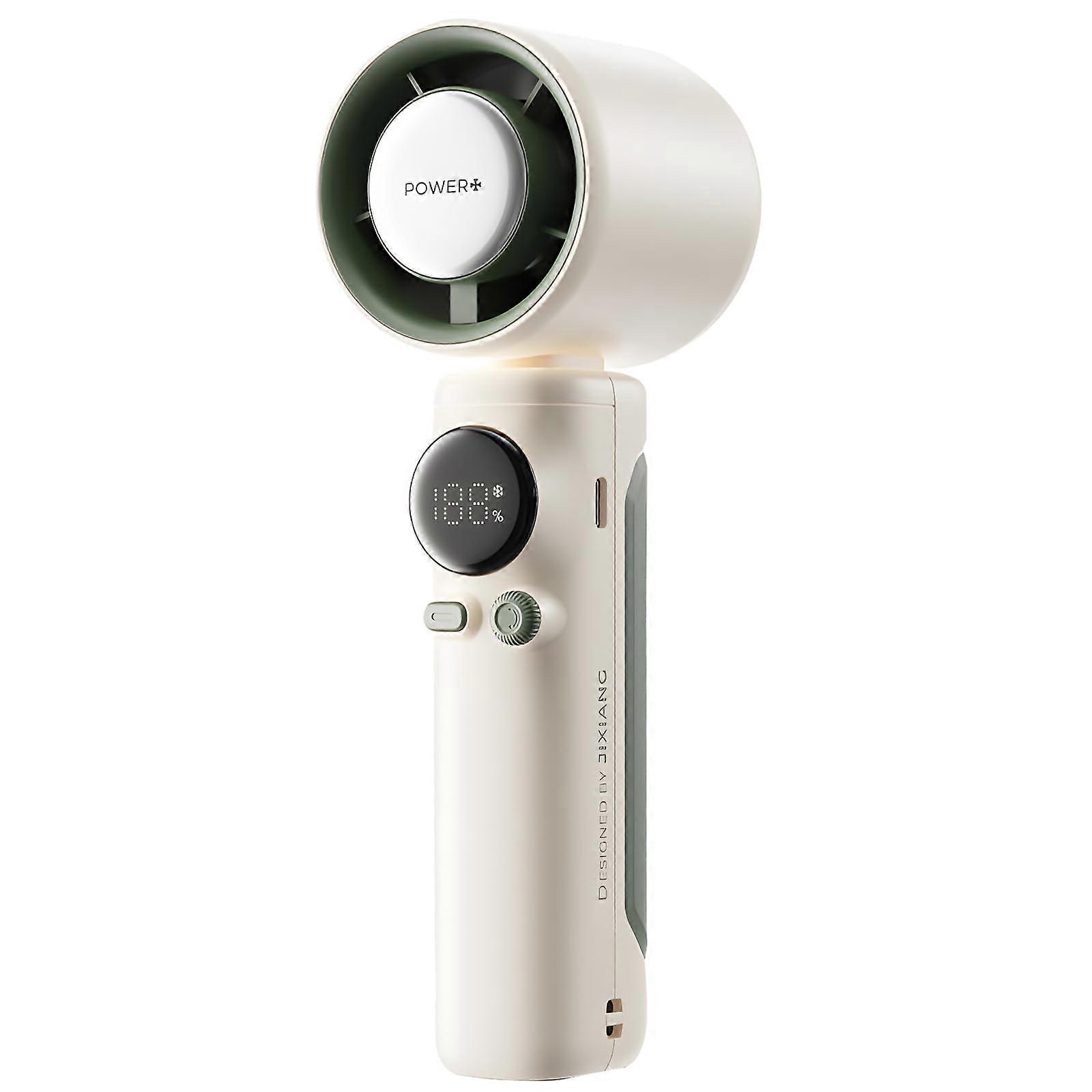Portable Handheld Fan with Digital Display, 100Speed Control, 8 m/s Wind, USB Rechargeable 4000mAh