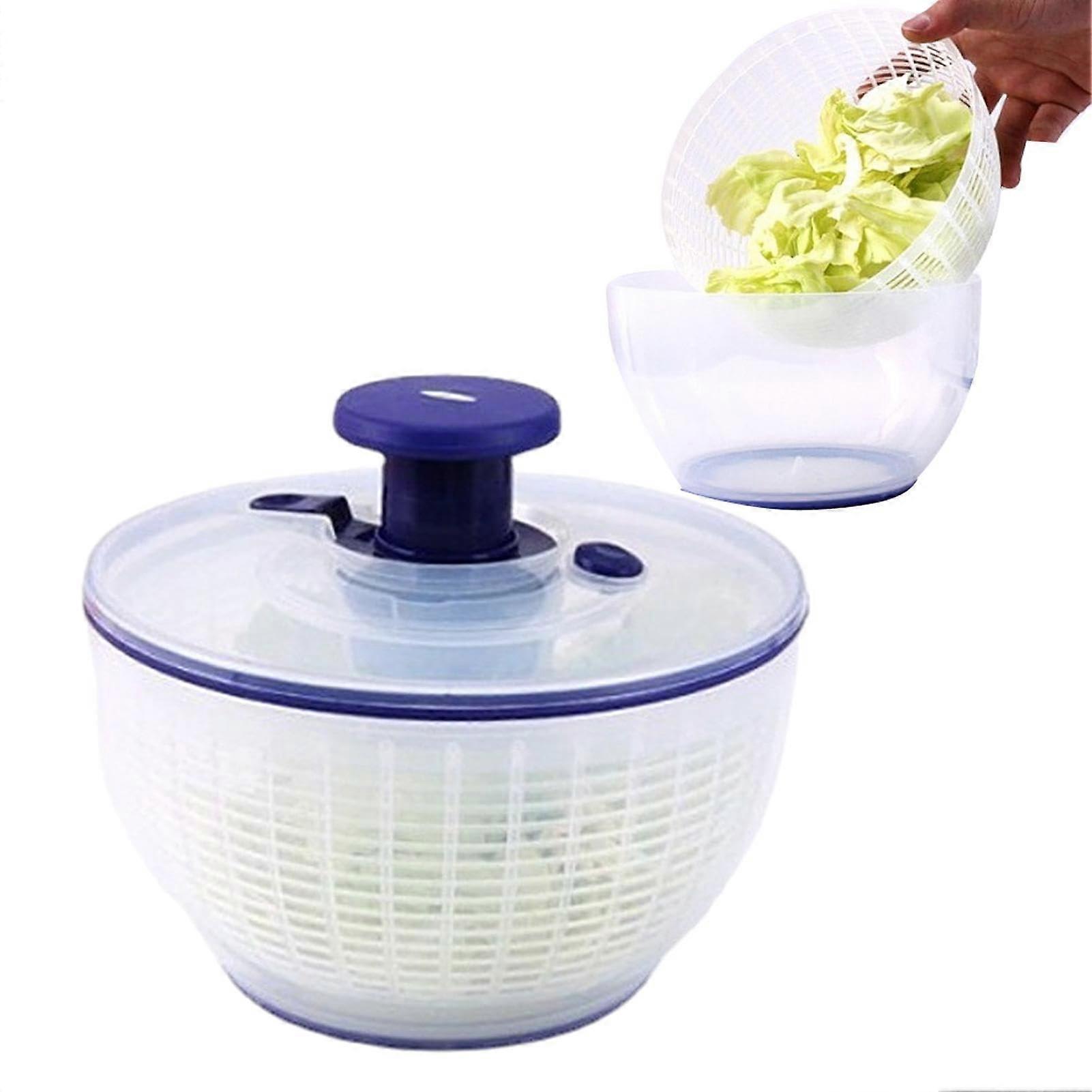 Large Capacity Salad Spinner Vegetable and Fruit Washer with Easy Pump Handle and Quick Drying
