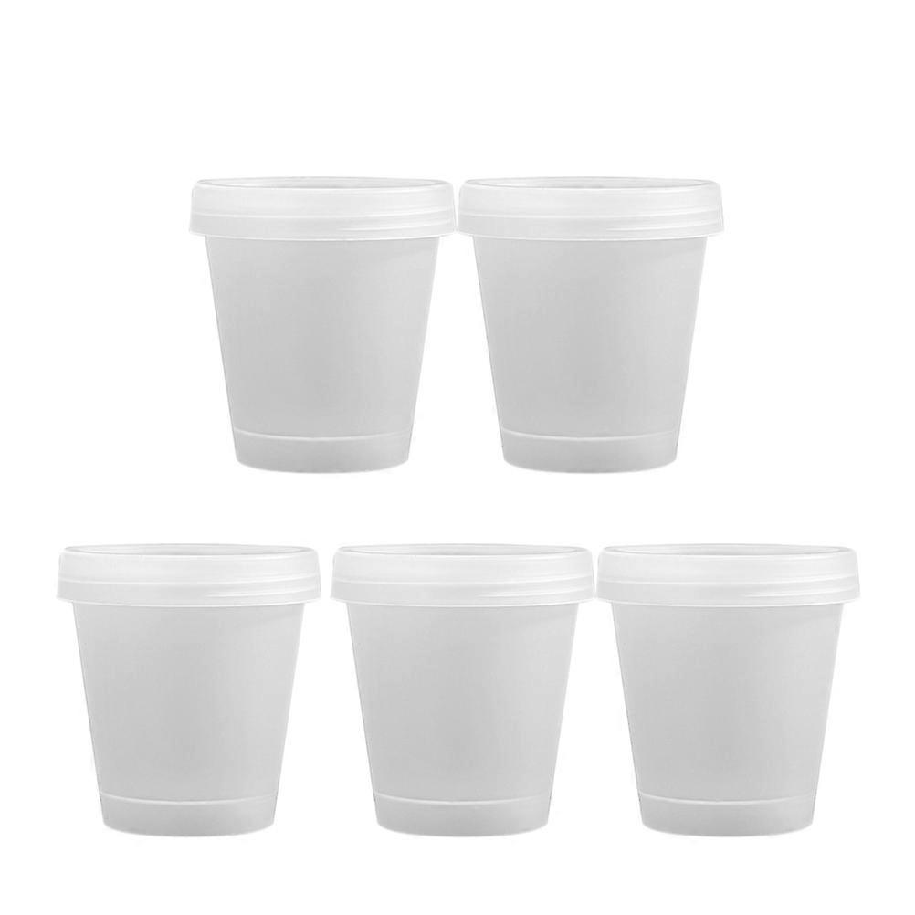 Cream Cases Plastic Storage Boxes for Storage 5Pcs Transparent Design