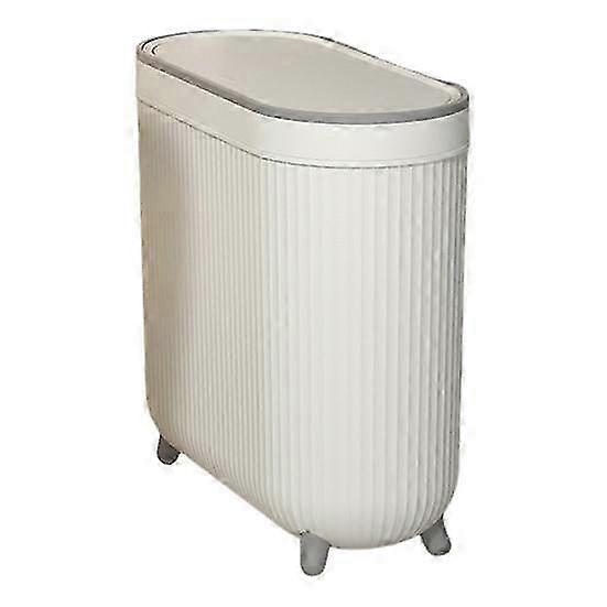 2025 12L Bathroom Trash Can with Lid Large Capacity Dustproof Rectangular Narrow Trash