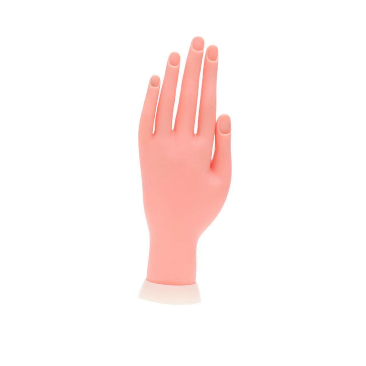 Nail Practice Hand with Bendable Flexible Fingers and Insertable Tips for Manicure Training