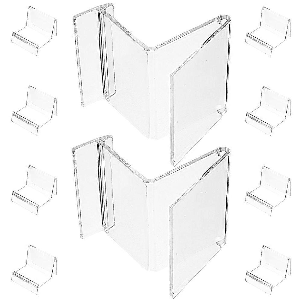 Desktop Cards Stand Plastic Display for Storage 20Pcs Transparent Material