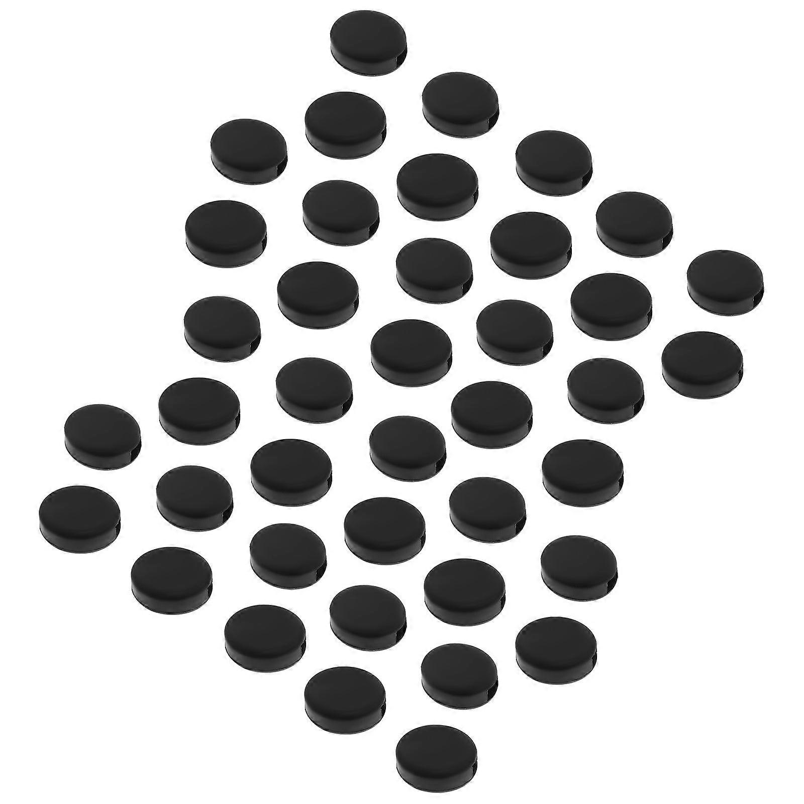 Black Silicone Glasses Ear Hooks for Glasses Use 40Pcs Oval Shape