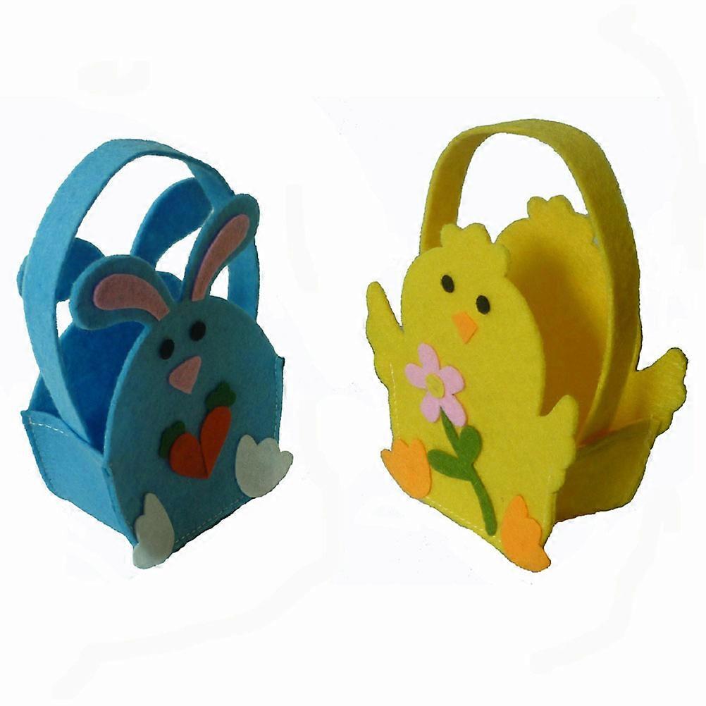 Easter Candy Bag Bunny and Chick Design for Gift Pouch 2Pcs Assorted Color