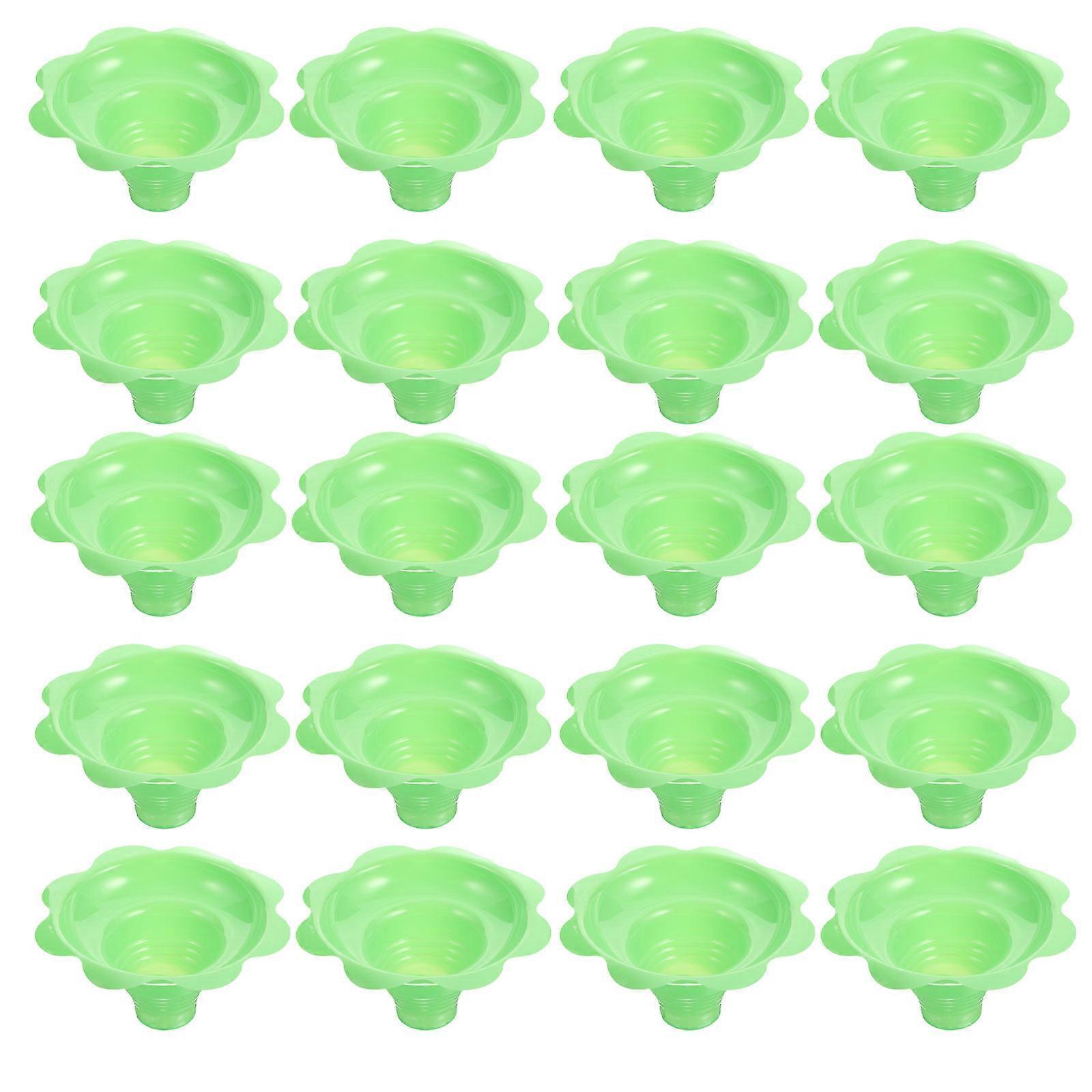 Green Pet Cups Ice Cream Cups for Storage Use 100Pcs Disposable