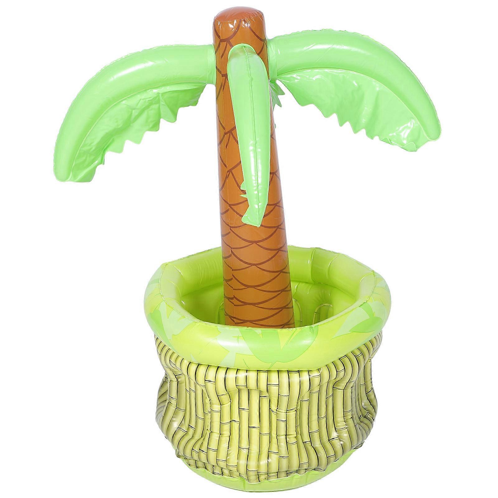 PVC Inflatable Palm Tree Ice Bucket for Outdoor Cooling 2Pcs