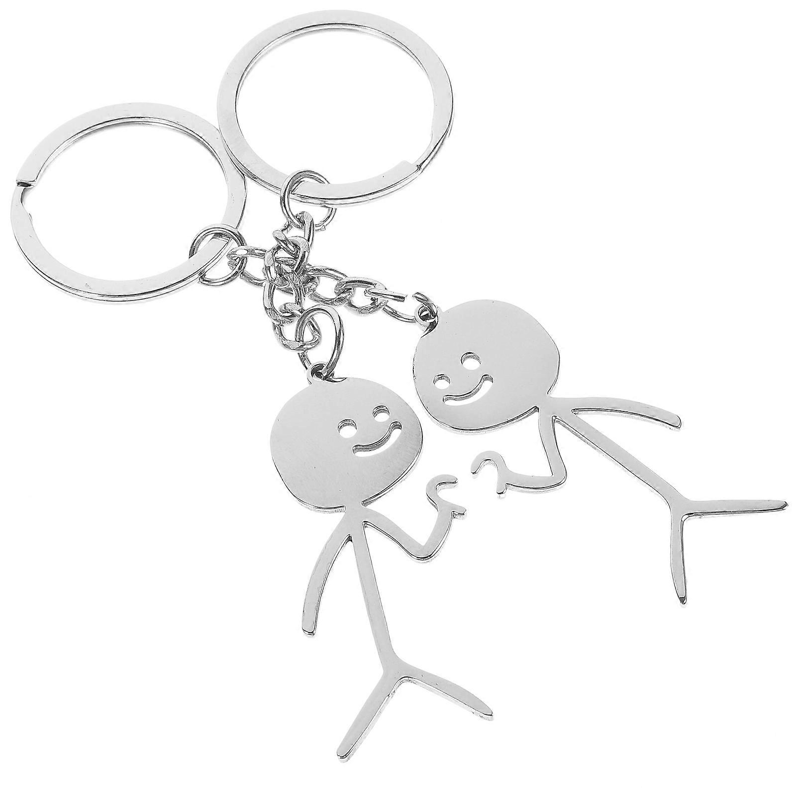 Creative Keychain Doodle Man Pendant for Hanging Keys 10Pcs Set