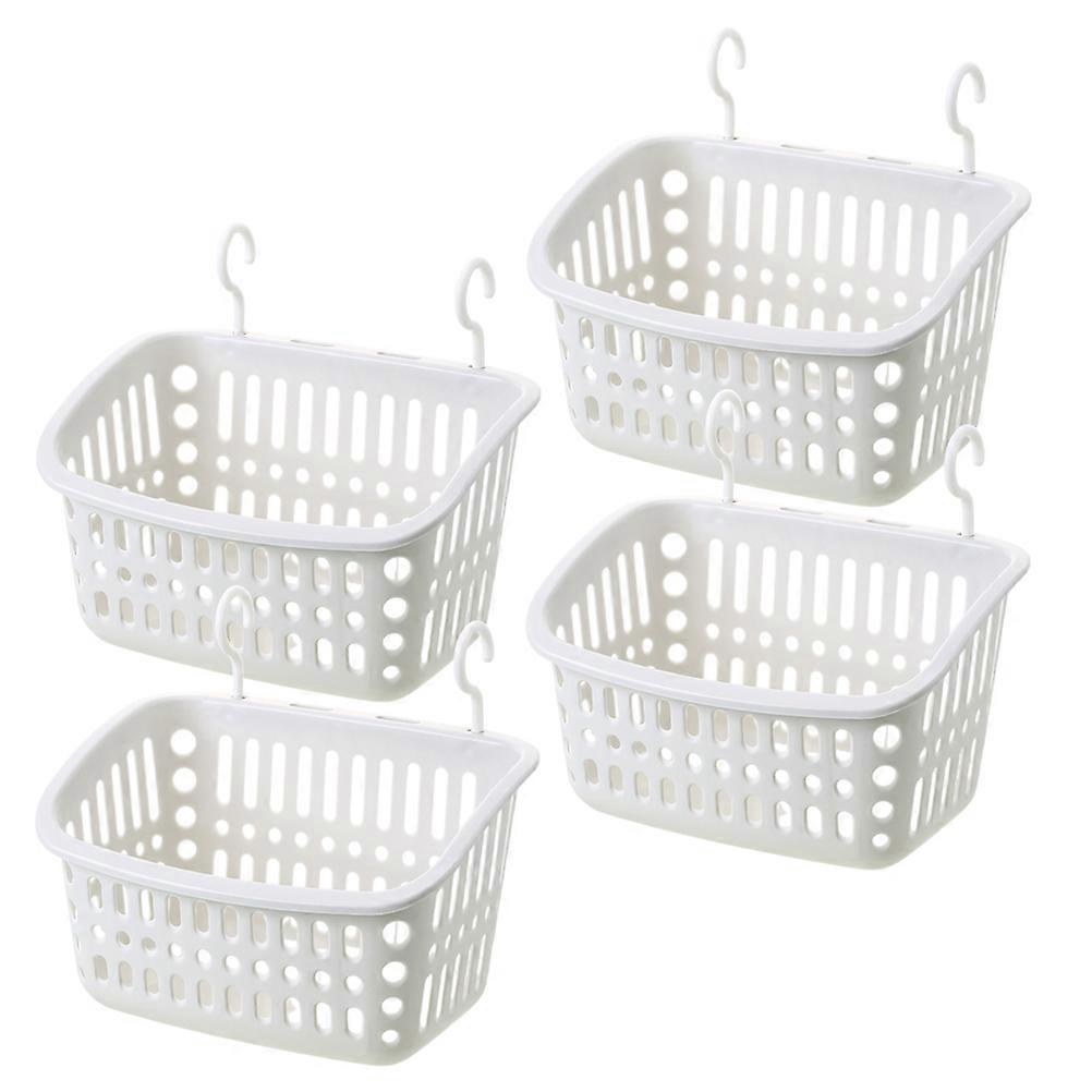 Guinea Pig Hammock Hanging Basket Bed with Hooks 4Pcs White Plastic