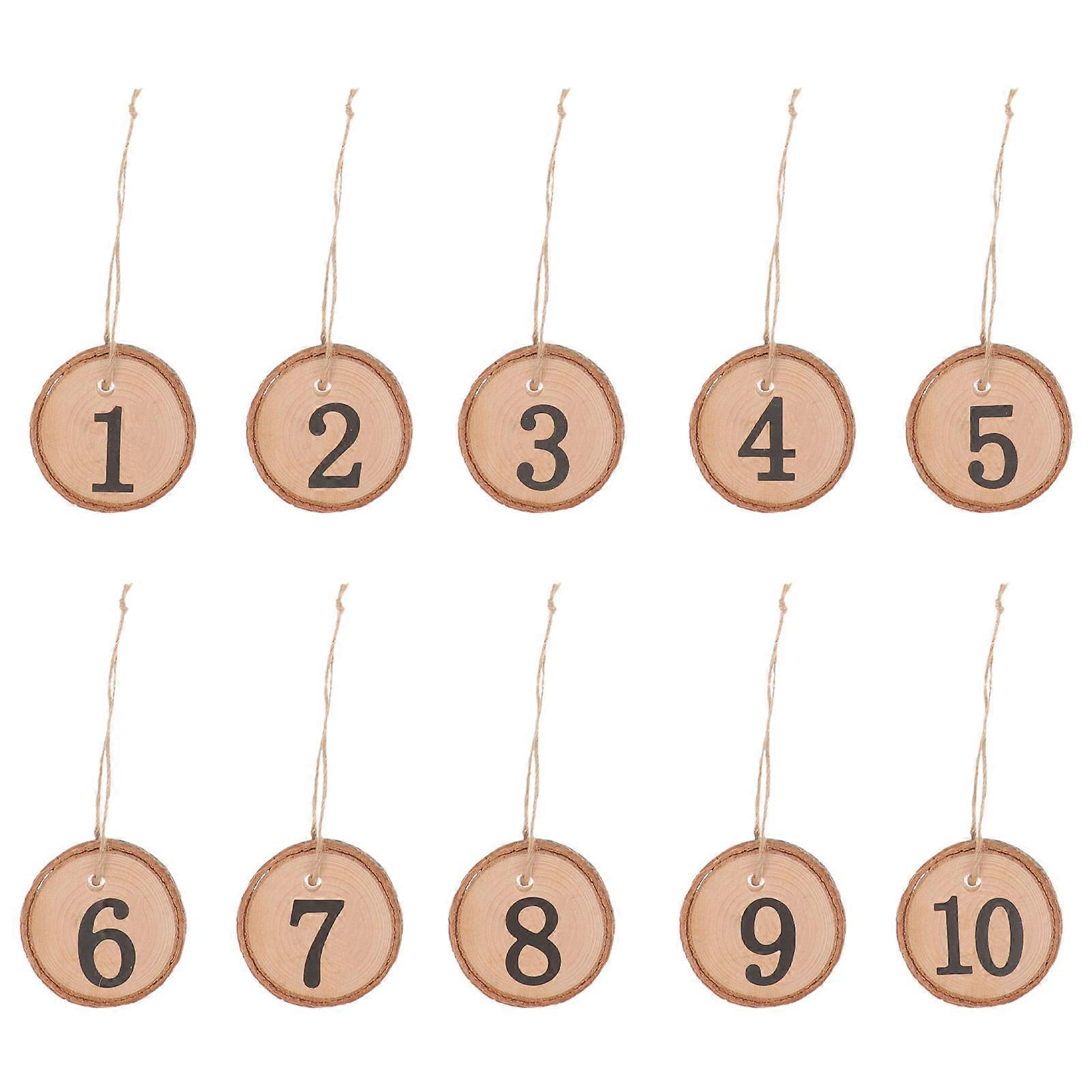 Rustic Wedding Tree Slice Table Numbers with Light Brown Wooden Decor for Arts Crafts 110