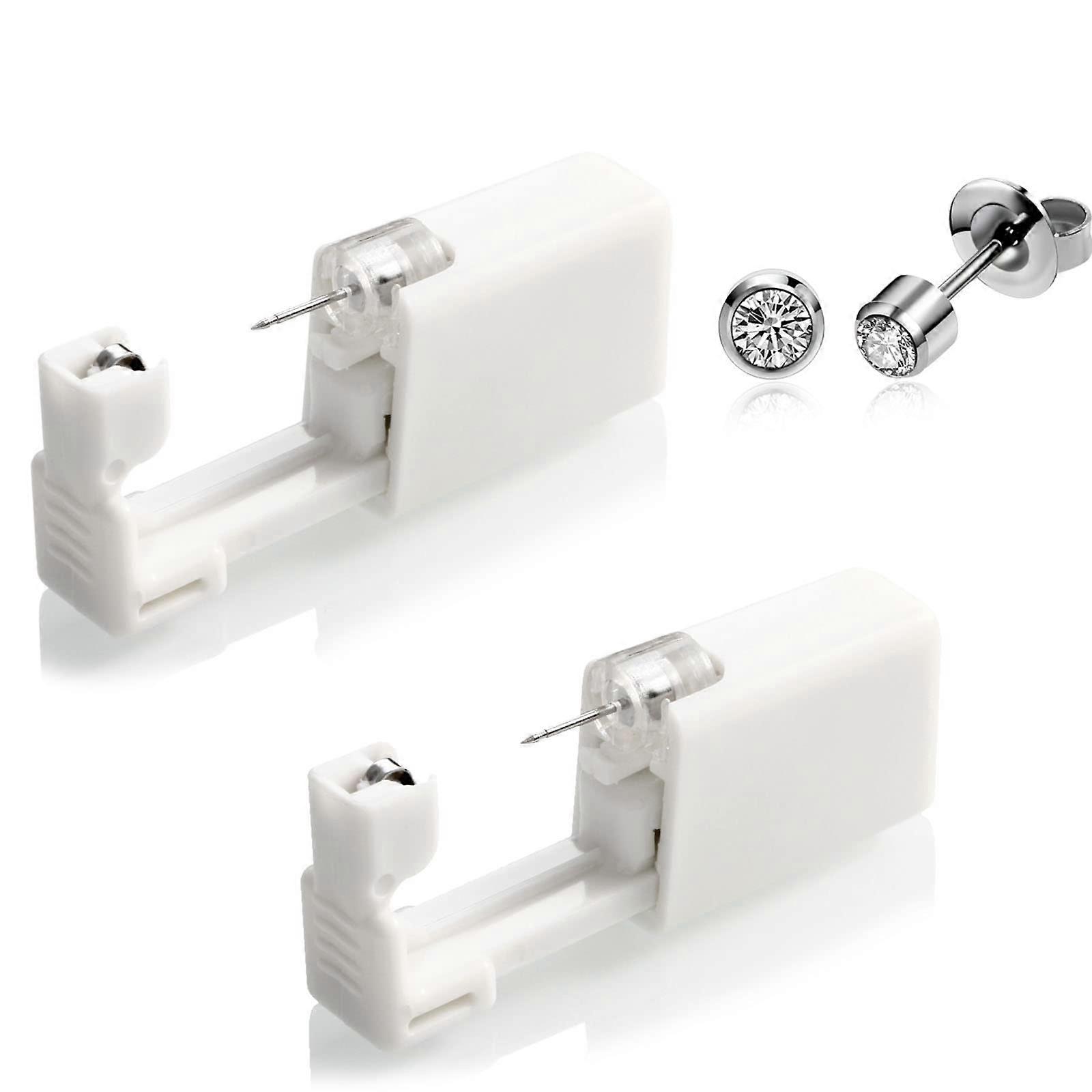 2Pcs Disposable Ear Piercing Gun Kit with BuiltIn Studs for Safe Quick Home Use