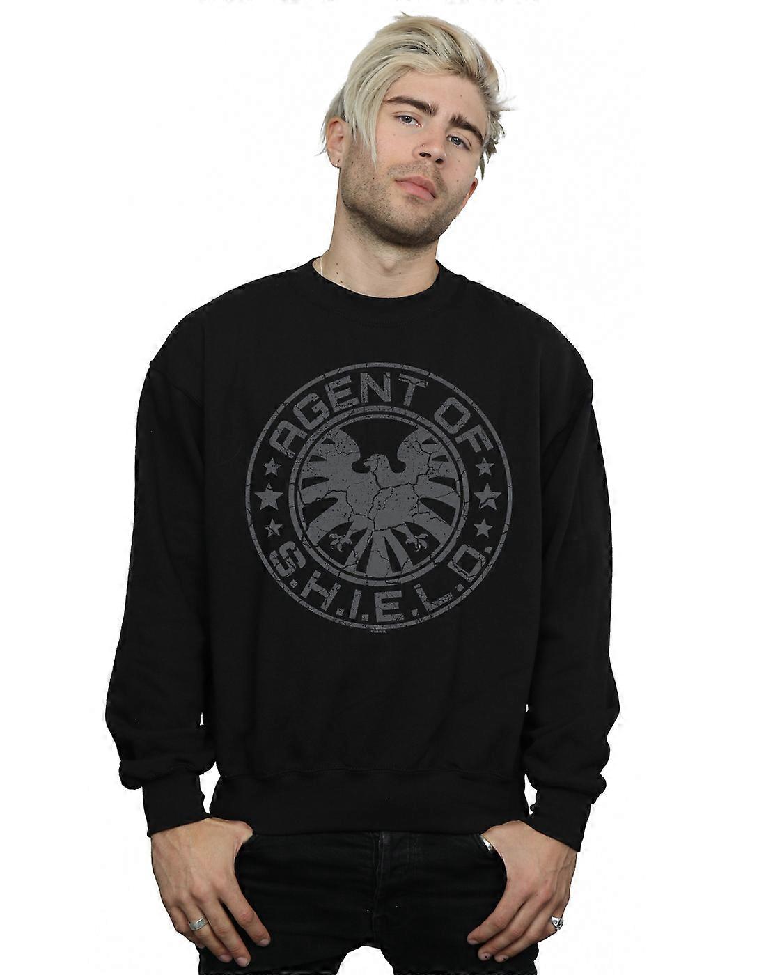 Marvel Men's Avengers Shield Beaten Circle Sudadera