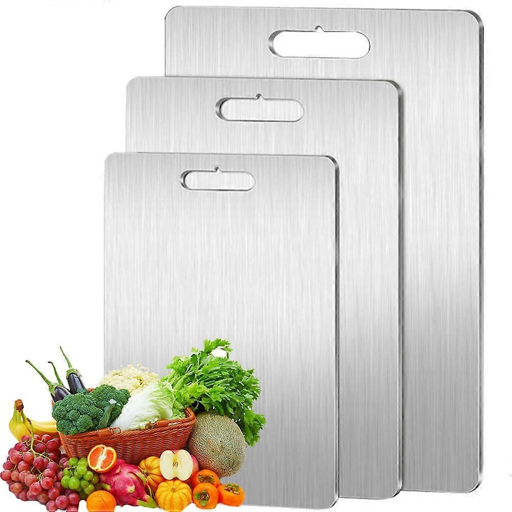 Titanium Cutting Board 3Pack, Pure DoubleSided KnifeFriendly Surface, Odorless Easy Clean