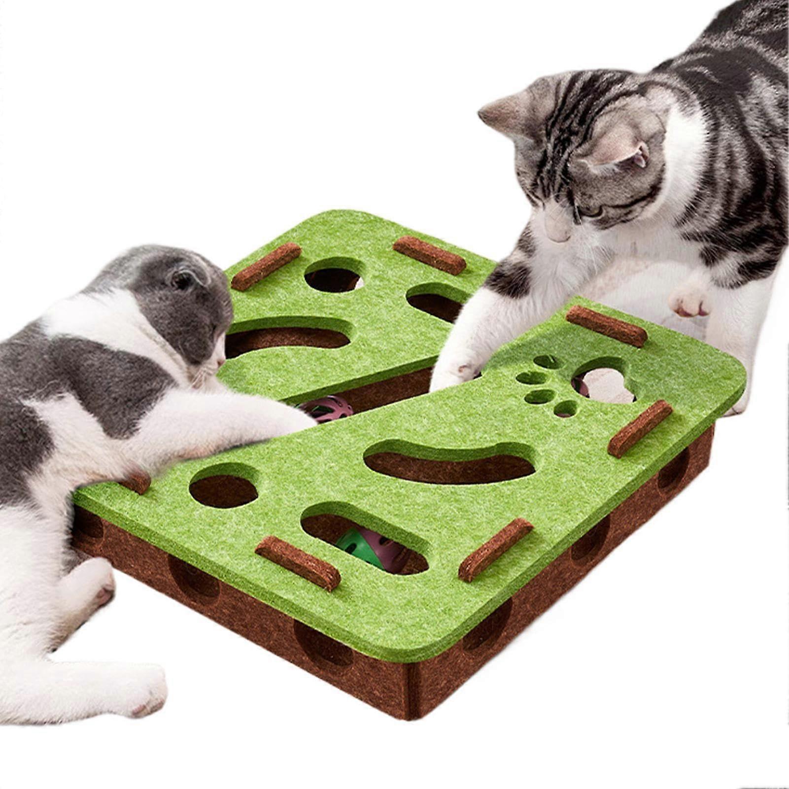 Interactive Cat Toy  Puzzle with Scratching Bell Maze for Indoor Cats Exercise and Teething