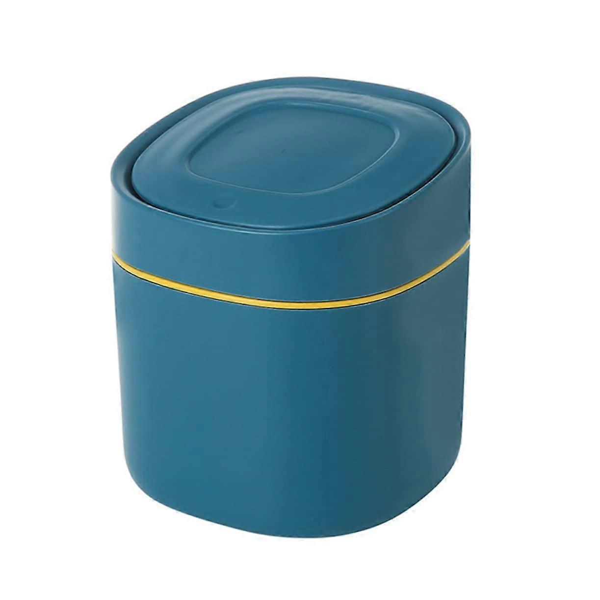 Mini Trash Can with Pop Lid for Desk Kitchen Office Compact Waste Basket Easy Clean