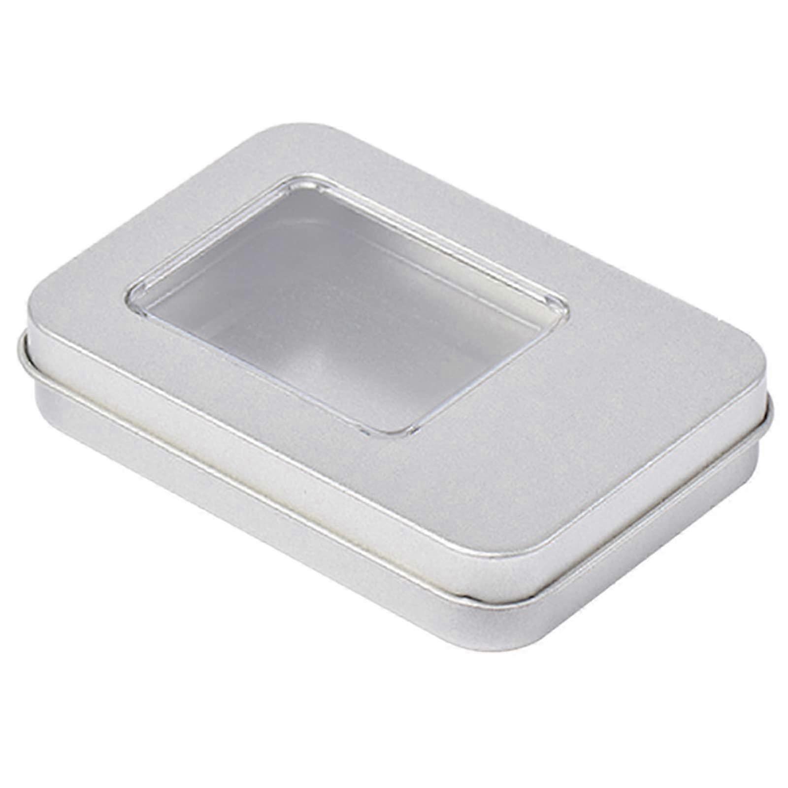 Rectangular Metal Card Box Storage for Cards Jewelry Holder Case Packing Game Empty Storage Box
