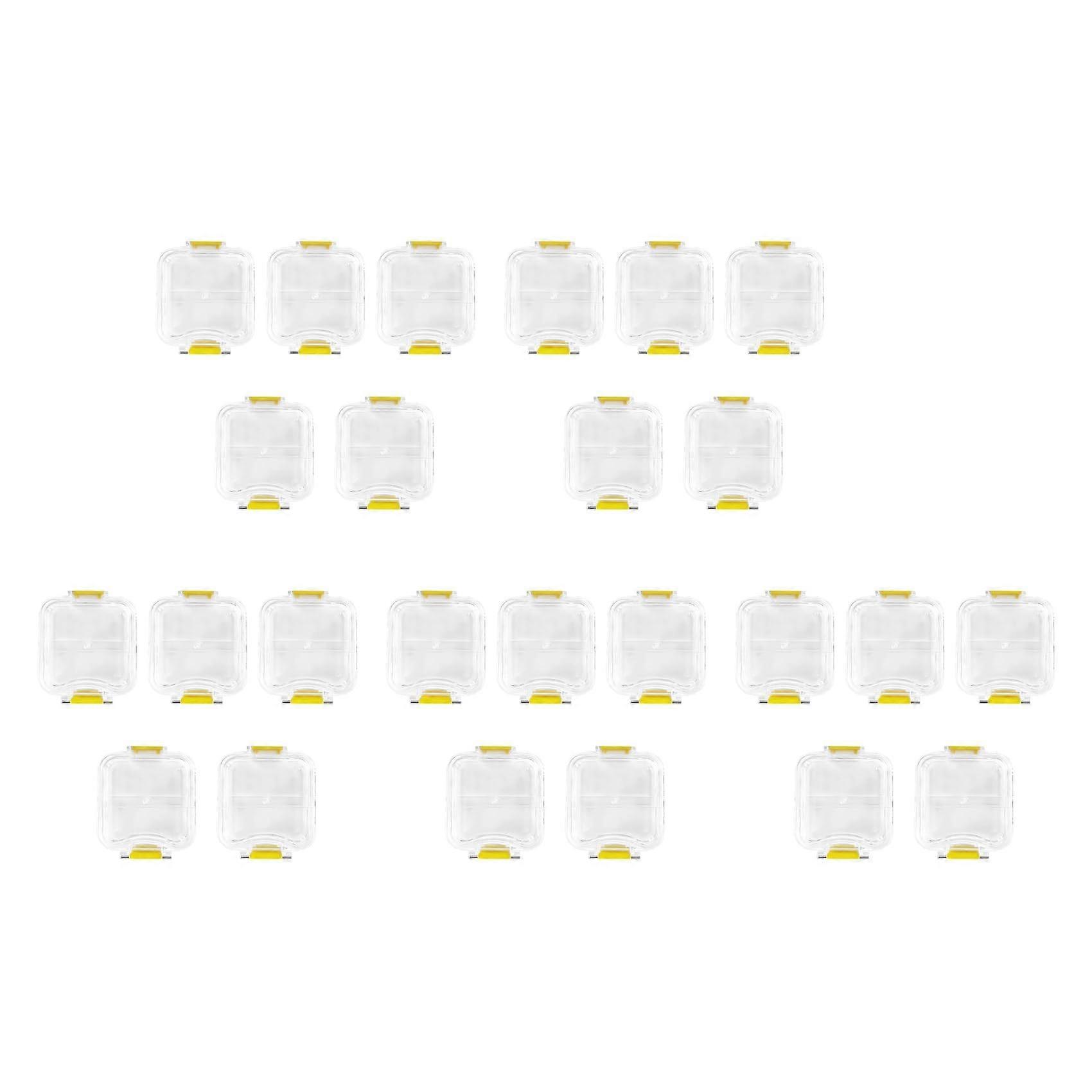 Dental Crown Storage Box with Transparent Membrane Display, Secure Locking Buckles, 25pcs