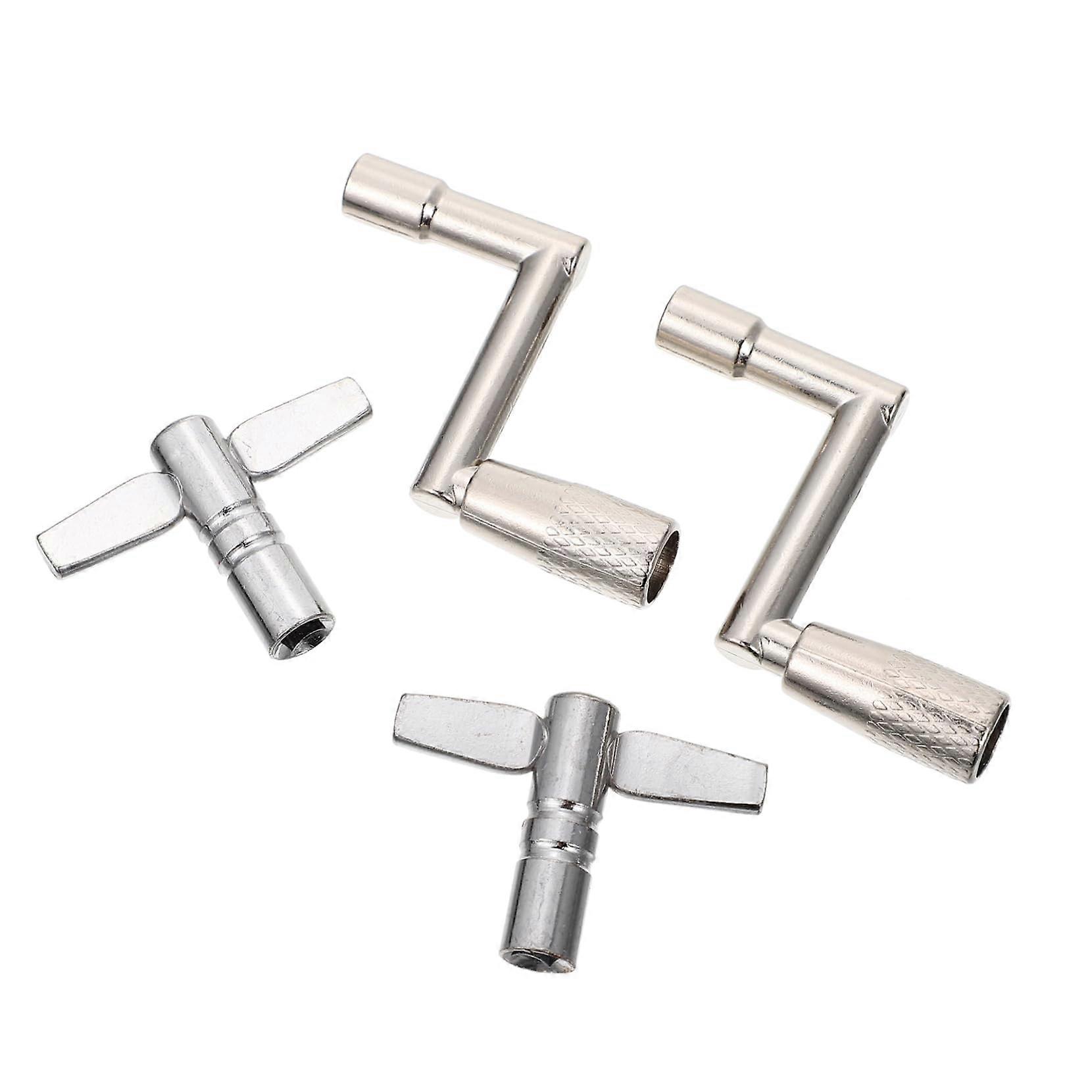 4pcs Metal Drum Tuning Key Wrench Set for Precise Drum Set Maintenance and Quick Adjustments