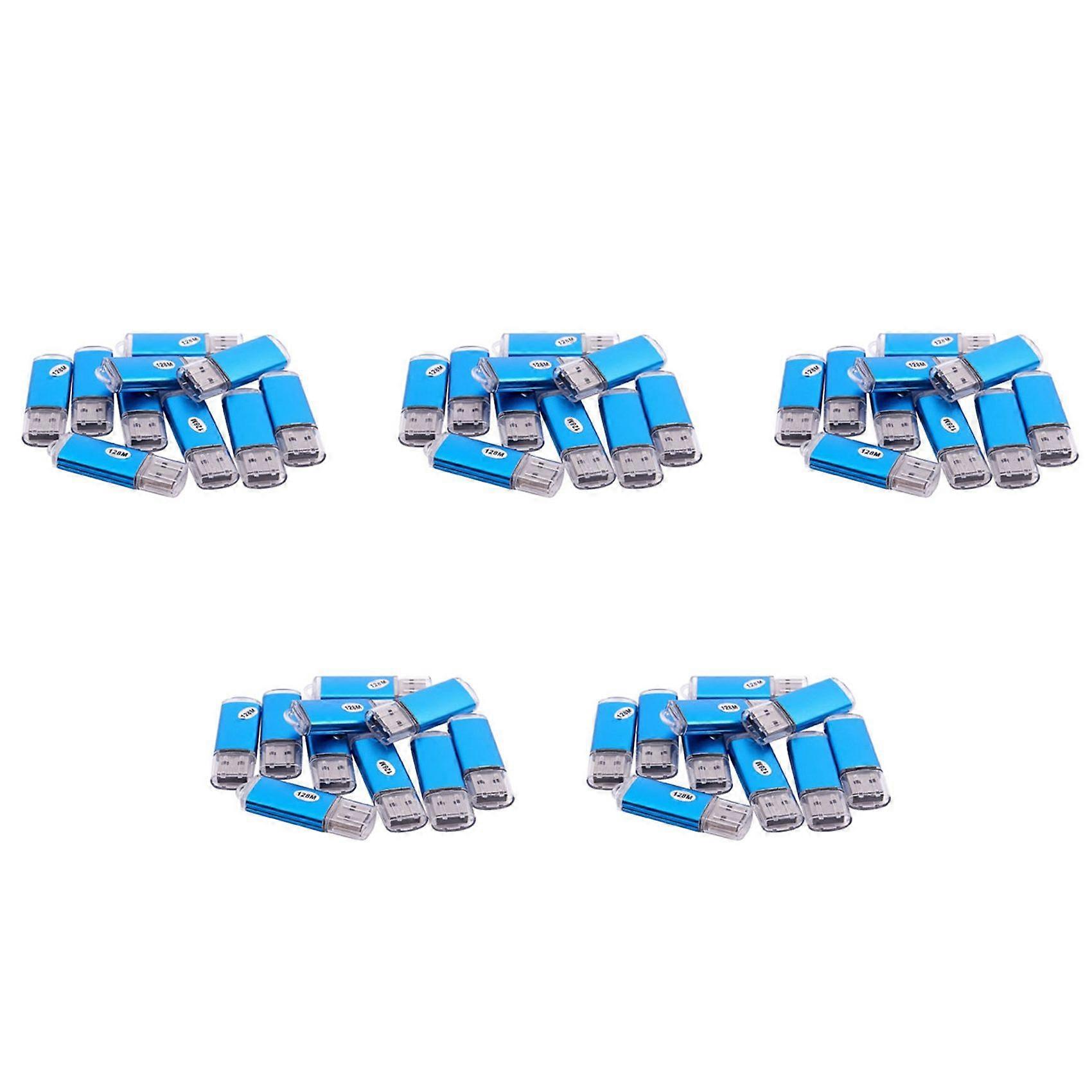 50 x USB Memory 2.0 Memory Stick Flash Drive 128MB Gift Blue