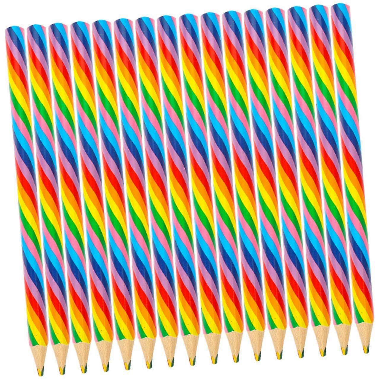 16pcs Erasable Rainbow Colored Pencils Set with Triangular Grip for Kids Drawing and Coloring