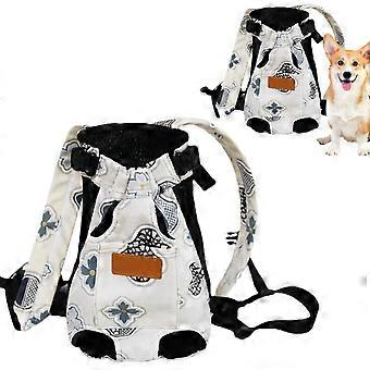 Zaino per animali domestici con spallacci larghi e imbottiti, pannello traspirante e chiusura di sicurezza per escursioni e viaggi
