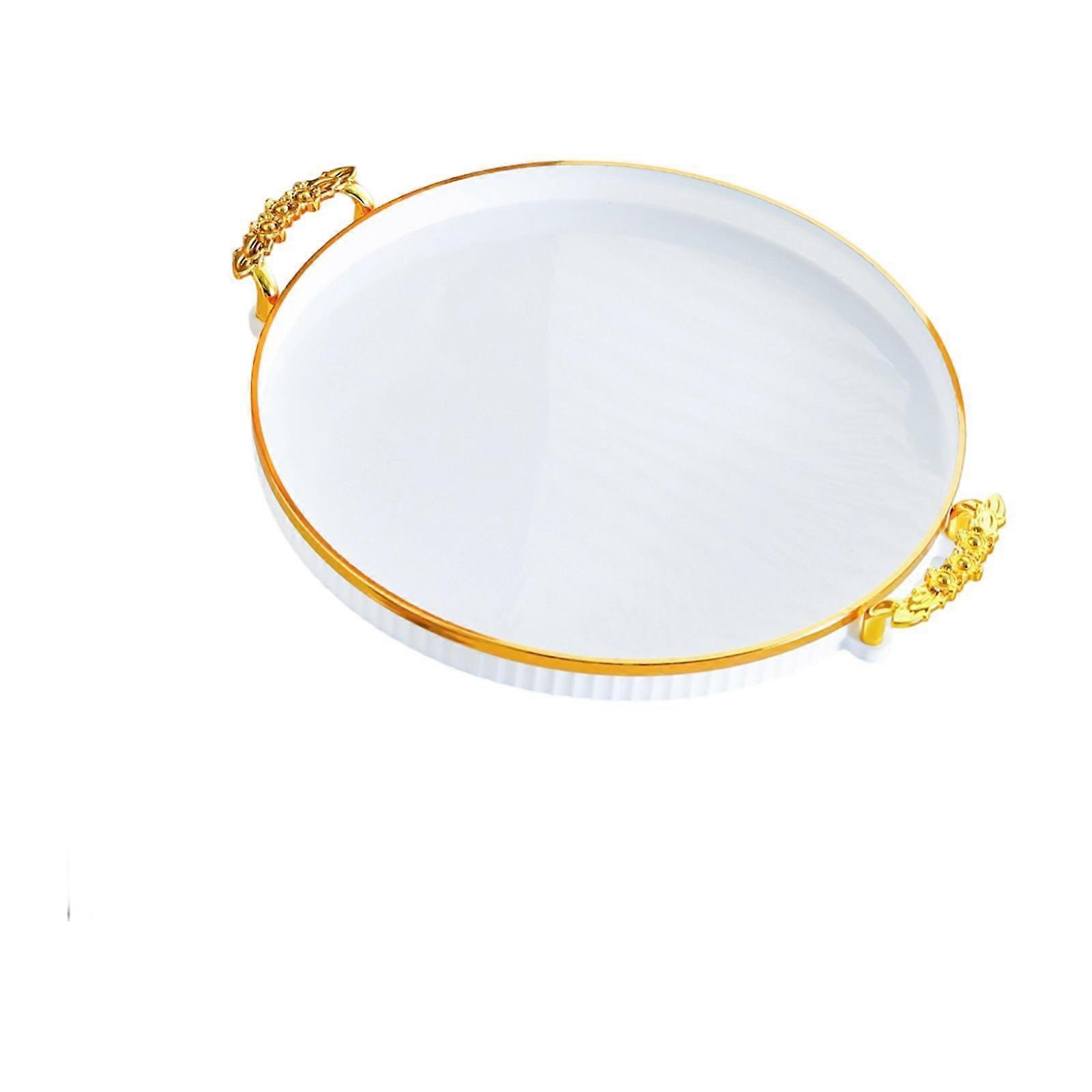 Round Serving Tray Dessert Display Platter Multifunctional Durability Fruit