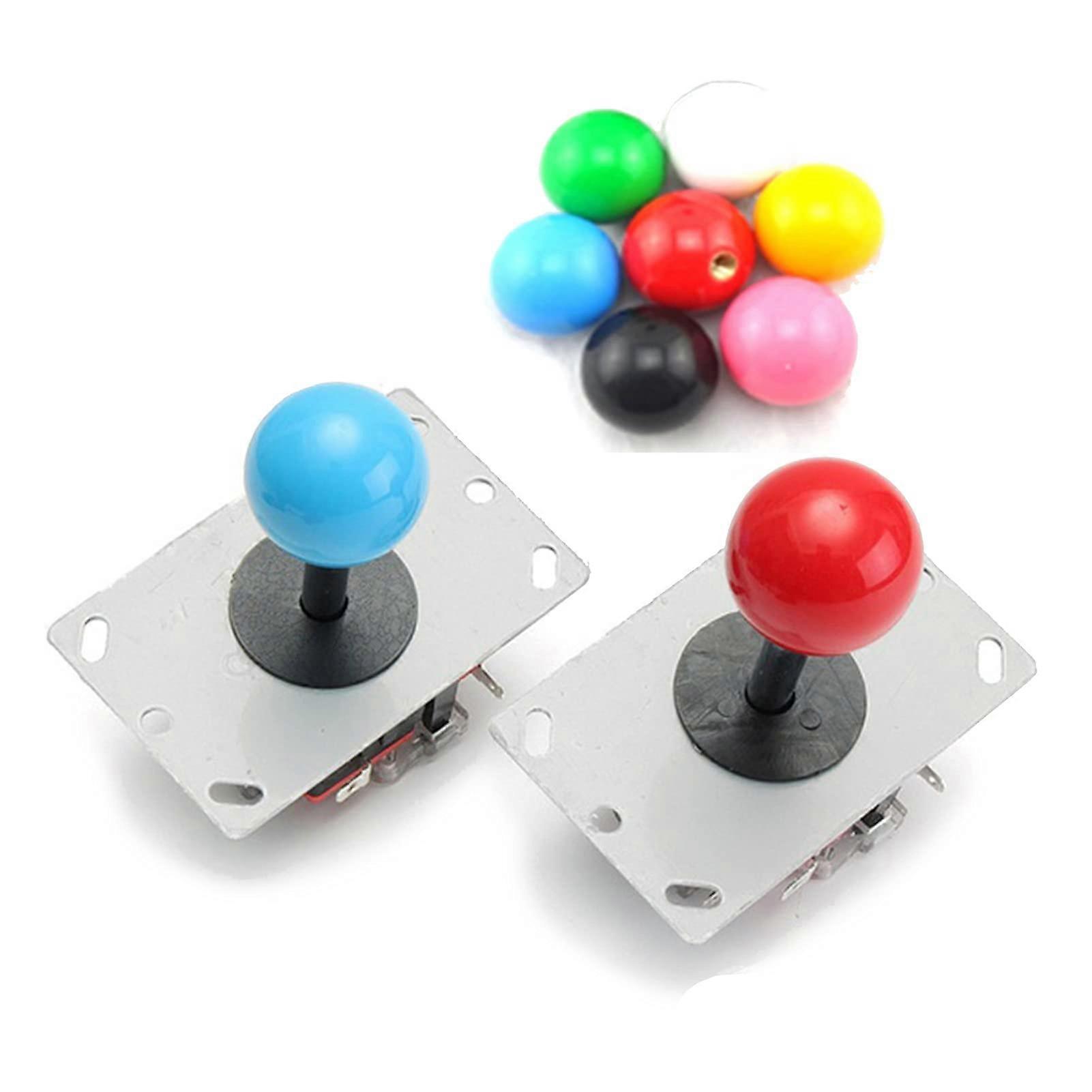 2 Pieces Yellow Arcade Machine Joystick with Micro Switch for Arcade Game Controller Replacement