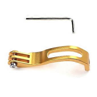 Up-Warping Folding Bicycle Front Fork Lamp Bracket Bicycle Lamp Extension Bracket Aluminum Alloy Extension Fittings Gold