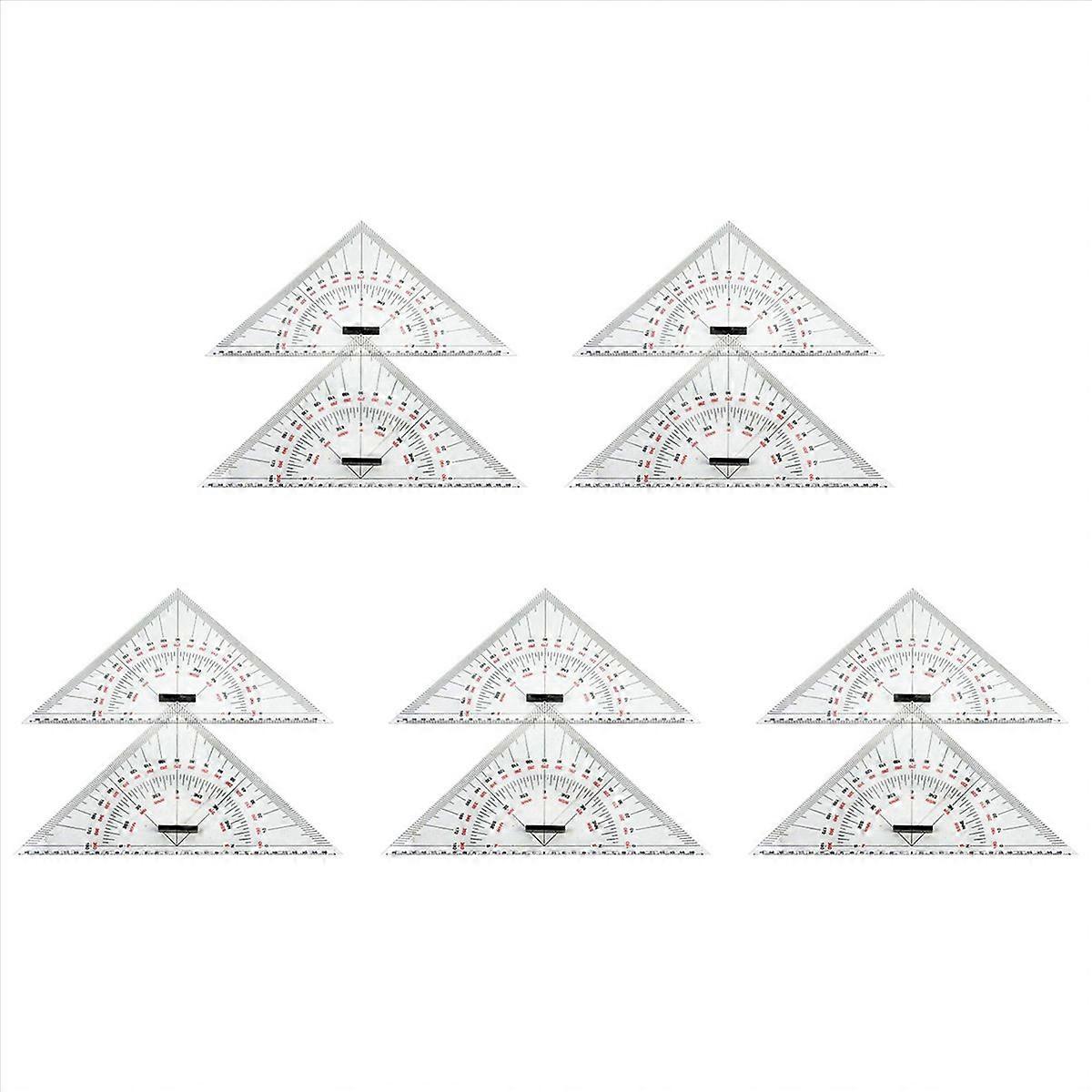 10X Chart Drawing Triangle Ruler for Ship Drawing 300mm Large-Scale Triangle Ruler