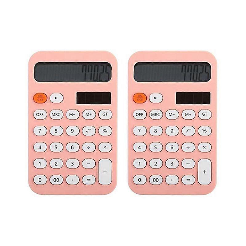 Basic Calculator 12 Digit Pocket Calculators Desktop Pink