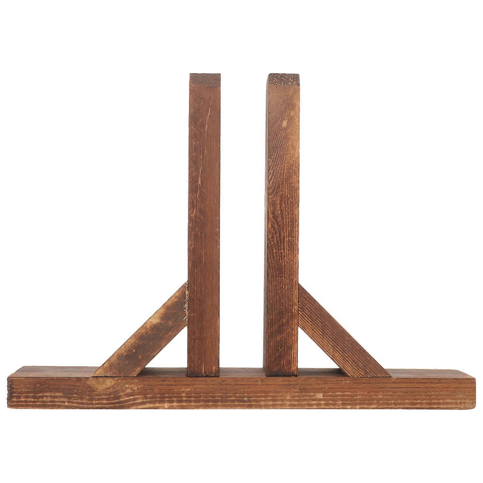 Solid Wood Room Divider Stand for Stable Support Wooden Base Brown