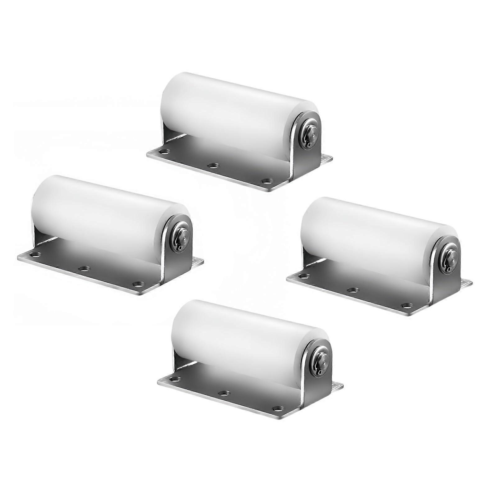 40x100mm Sliding Gate Guide Rollers 4pcs Nylon with Welded Bracket for Smooth Quiet Movement